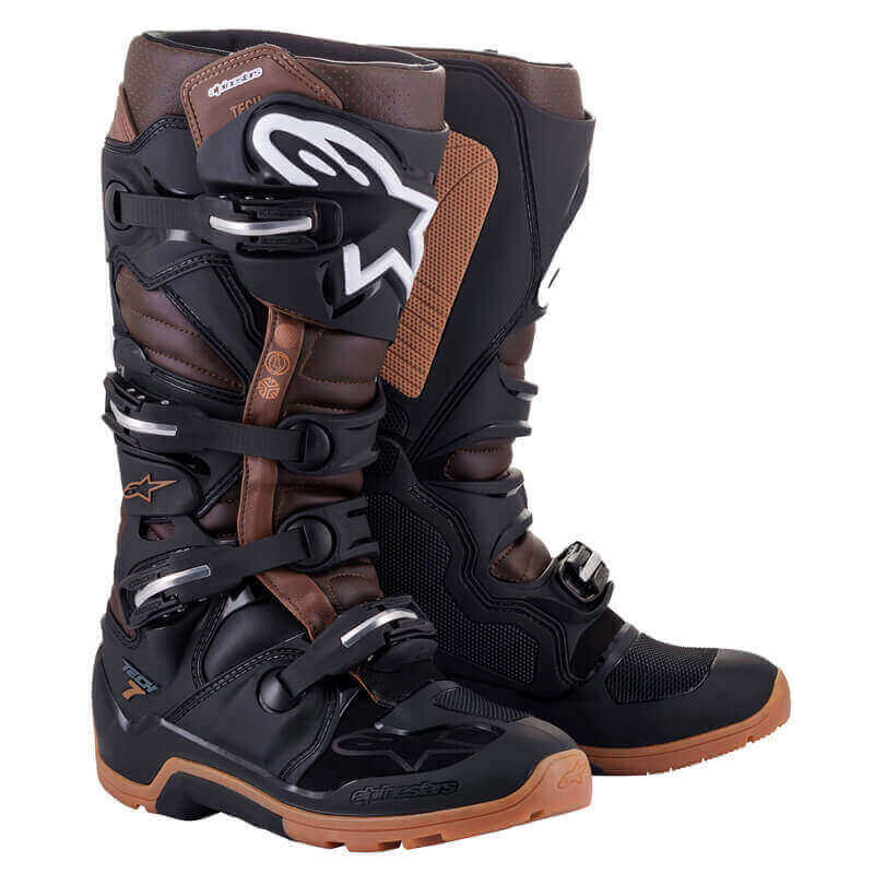 bottes enduro alpinestars tech 7 noir marron 2024