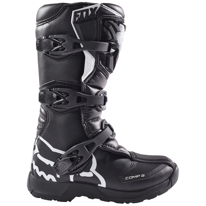 bottes enfant fox racing comp 3 noir motocross