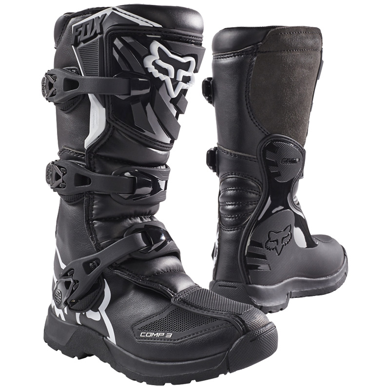 bottes enfant fox racing comp 3 noir