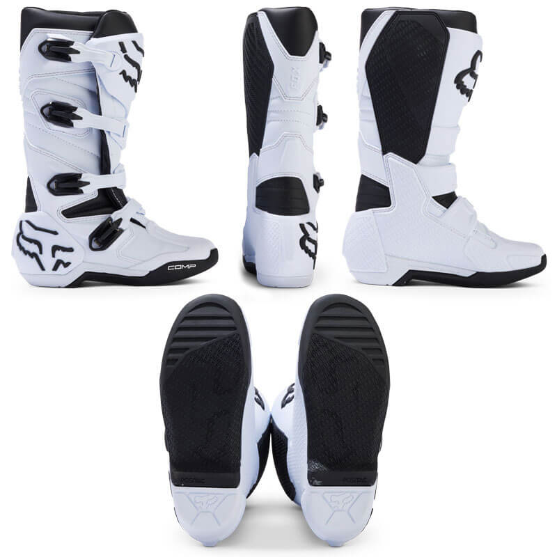 bottes enfant fox racing comp blanc 2024 cross