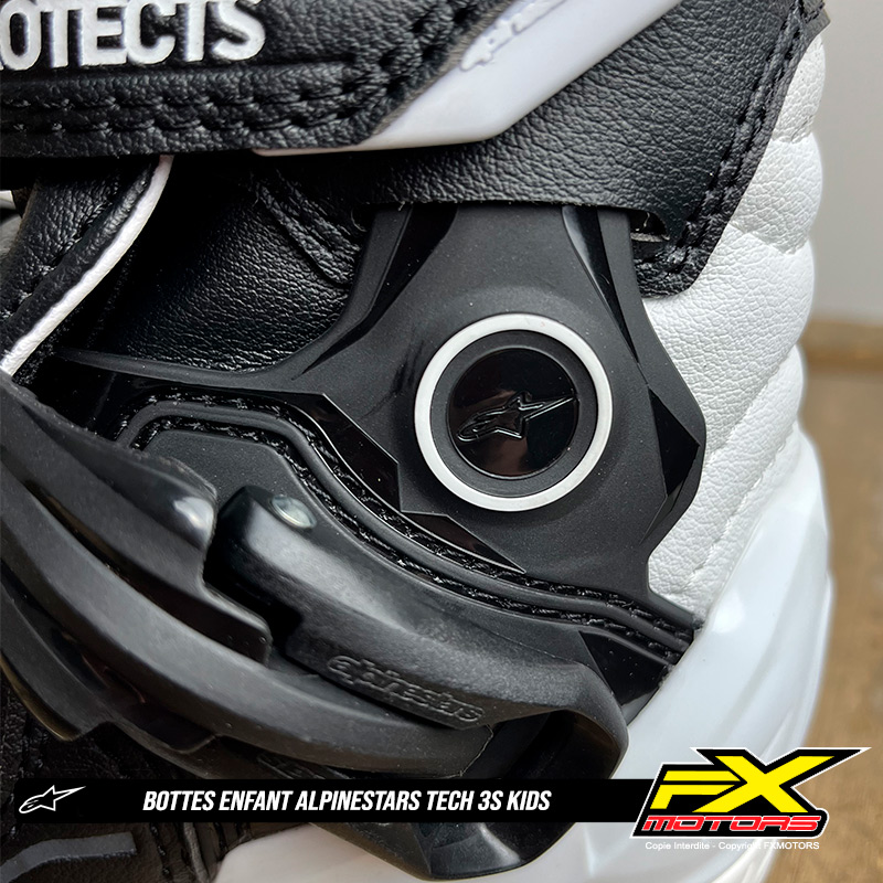 bottes enfant kids motocross enduro alpinestars tech 3s kids blanc noir 2024 