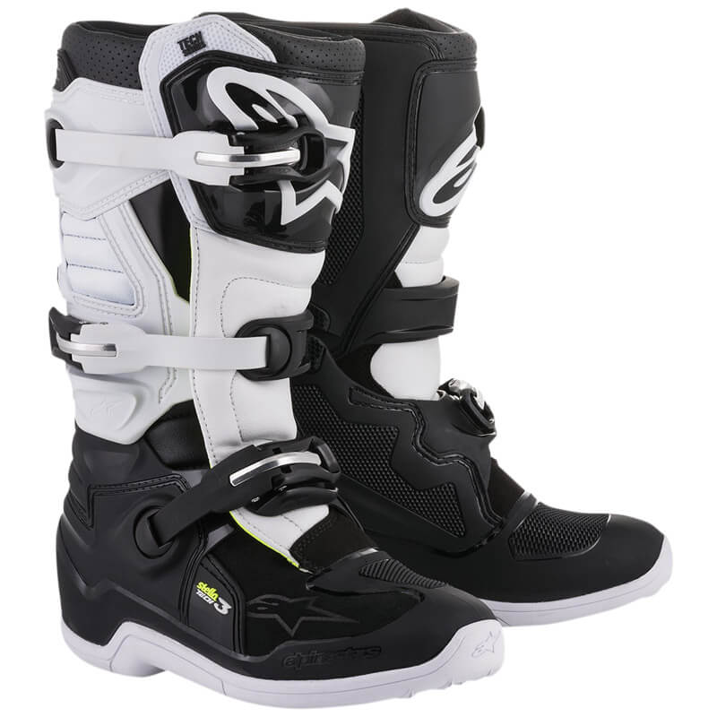 bottes femme alpinestars tech3 stella noir blanc 2022 mx