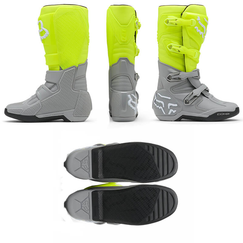 bottes fox rracing comp gris jaune 27 mx