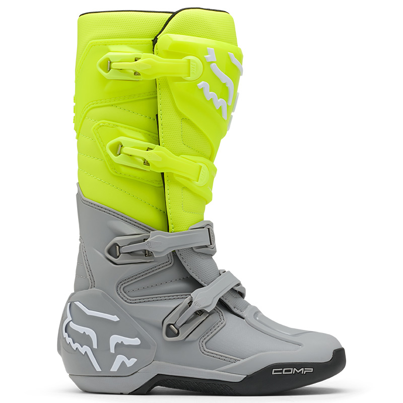 bottes fox rracing comp gris jaune 27 sx