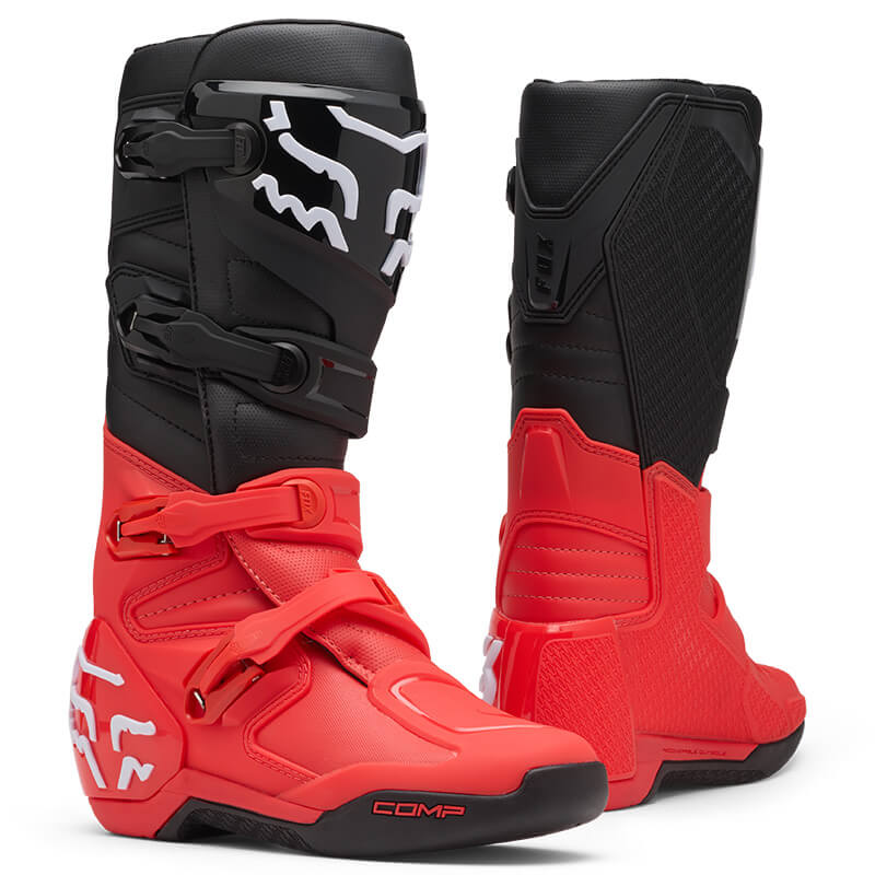bottes fox rracing comp noir rouge 27