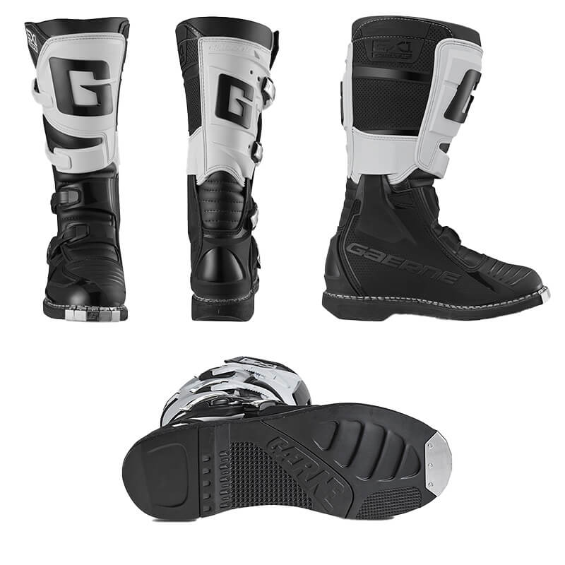 bottes gaerne GX1 noir blanc cross mx