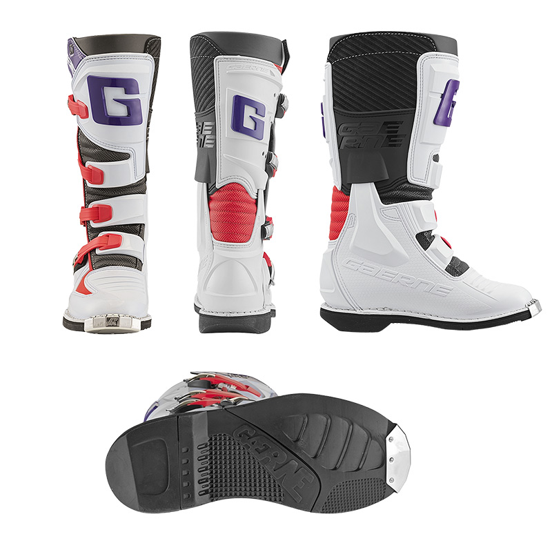 bottes gaerne gxj fx blanc rouge mx