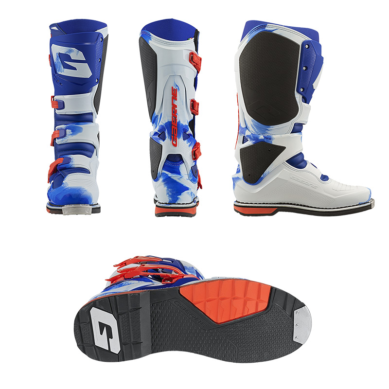bottes gaerne s22 bleu blanc rouge mx