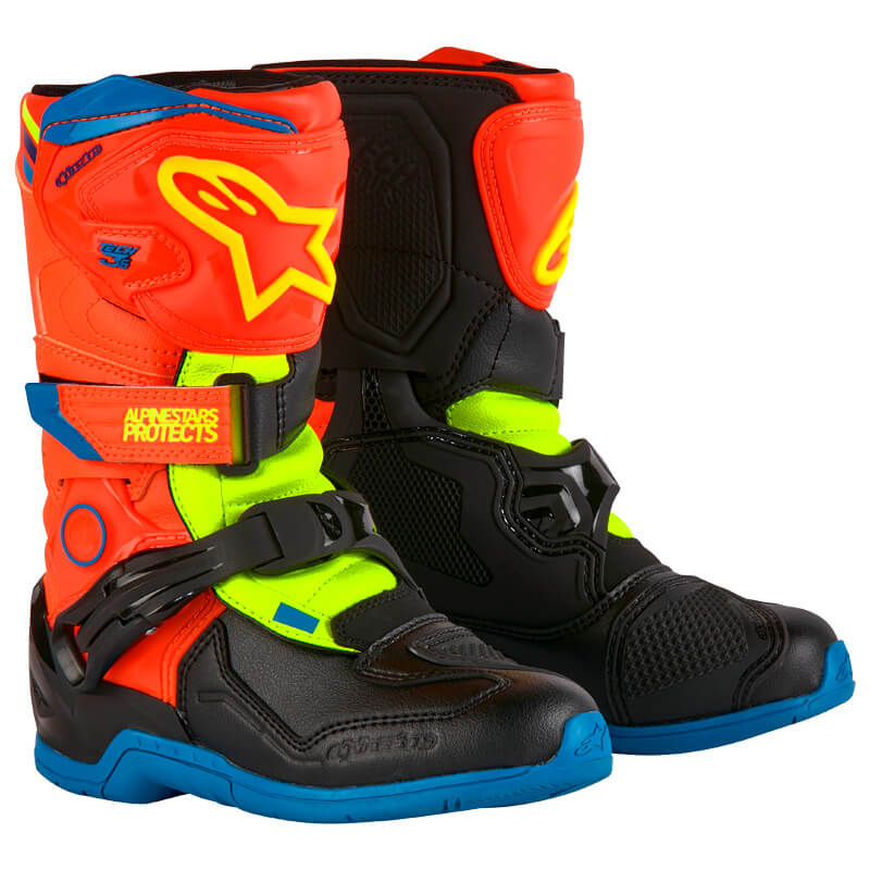 bottes kids alpinestars tech 3s 2024 orange mx