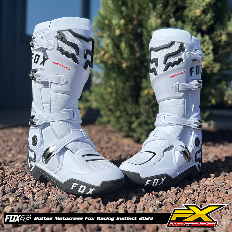 bottes motocross fox racing comp blanc2023