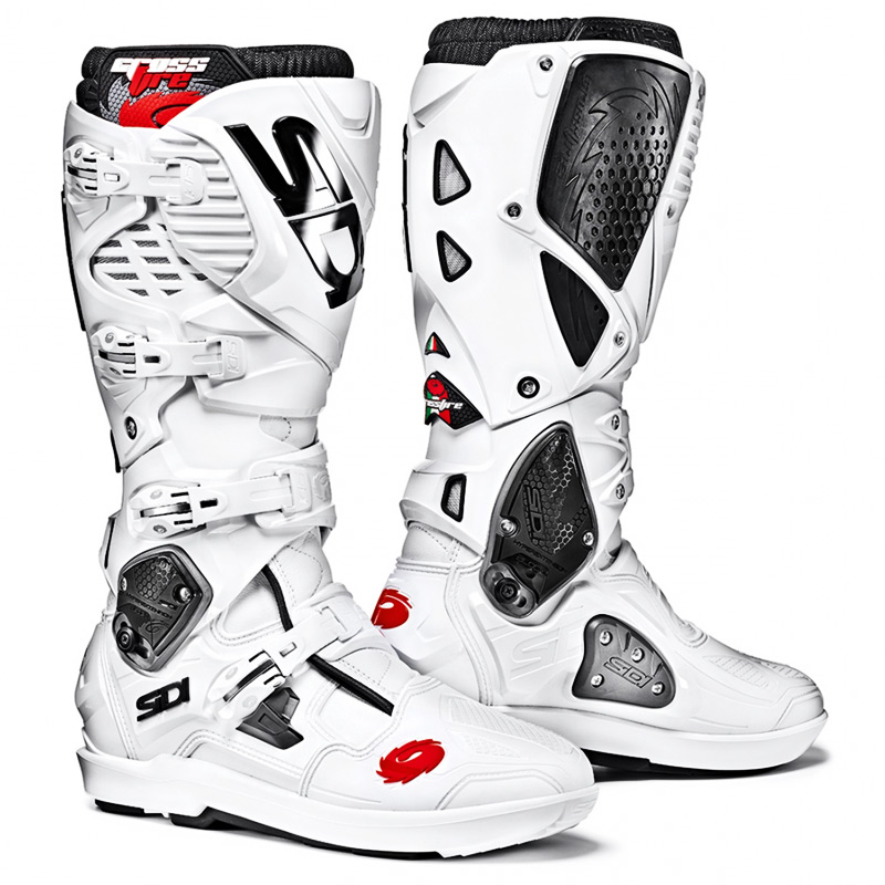 bottes motocross sidi crossfire 3 srs 2018 blanc