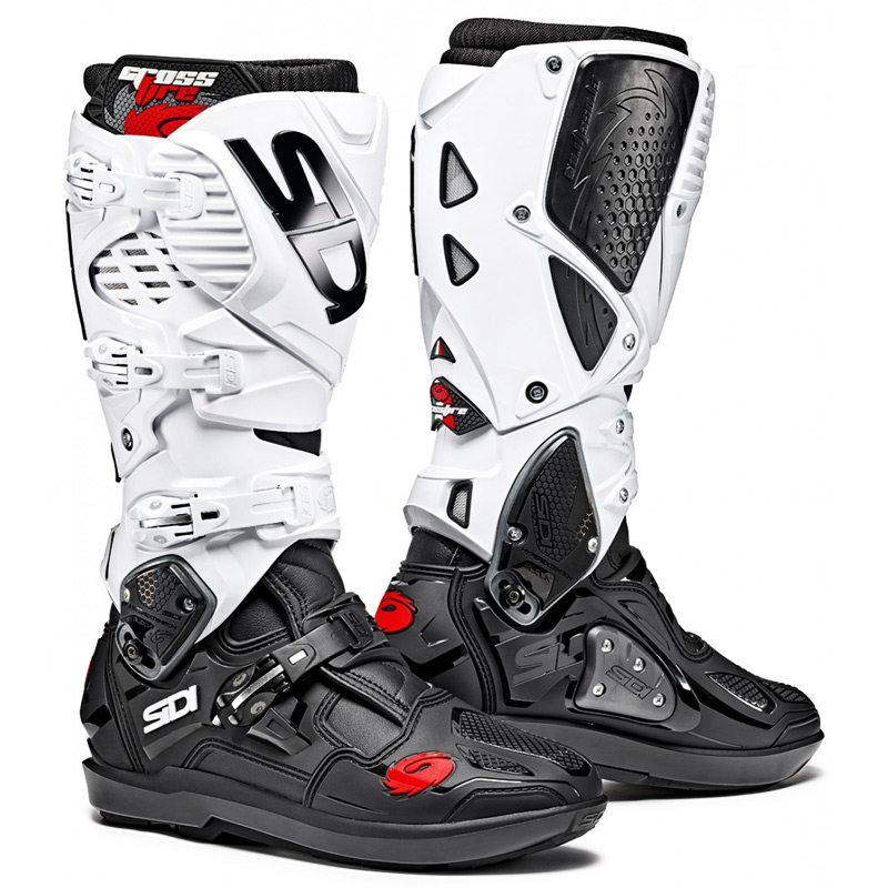 bottes motocross sidi crossfire 3 srs 2018 noir blanc