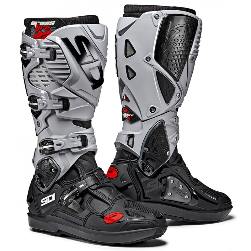 bottes motocross sidi crossfire 3 srs 2018 noir gris