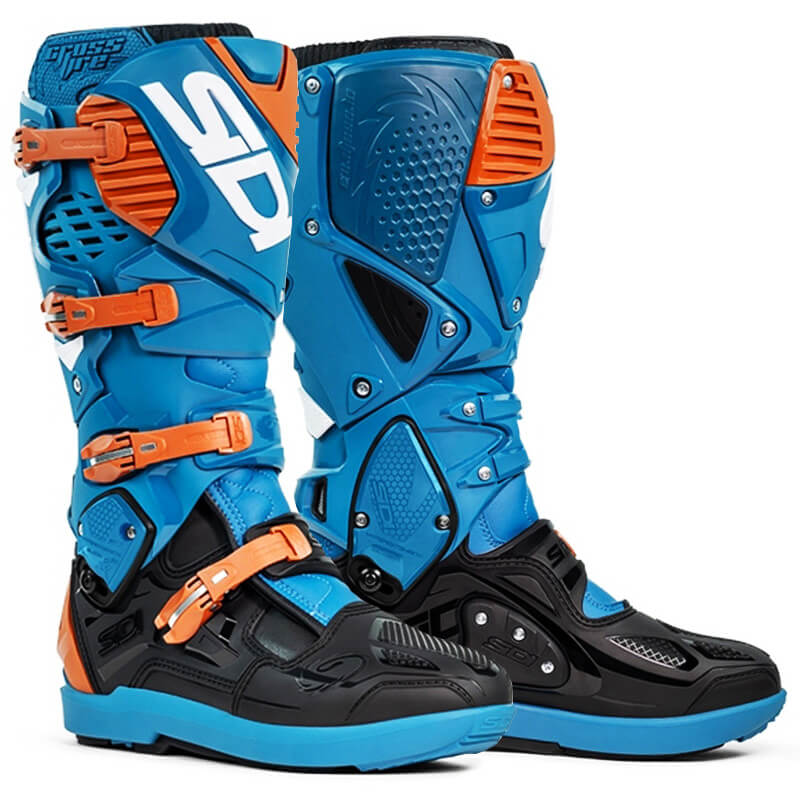 bottes sidi crossfire 3 srs bleu orange 2025