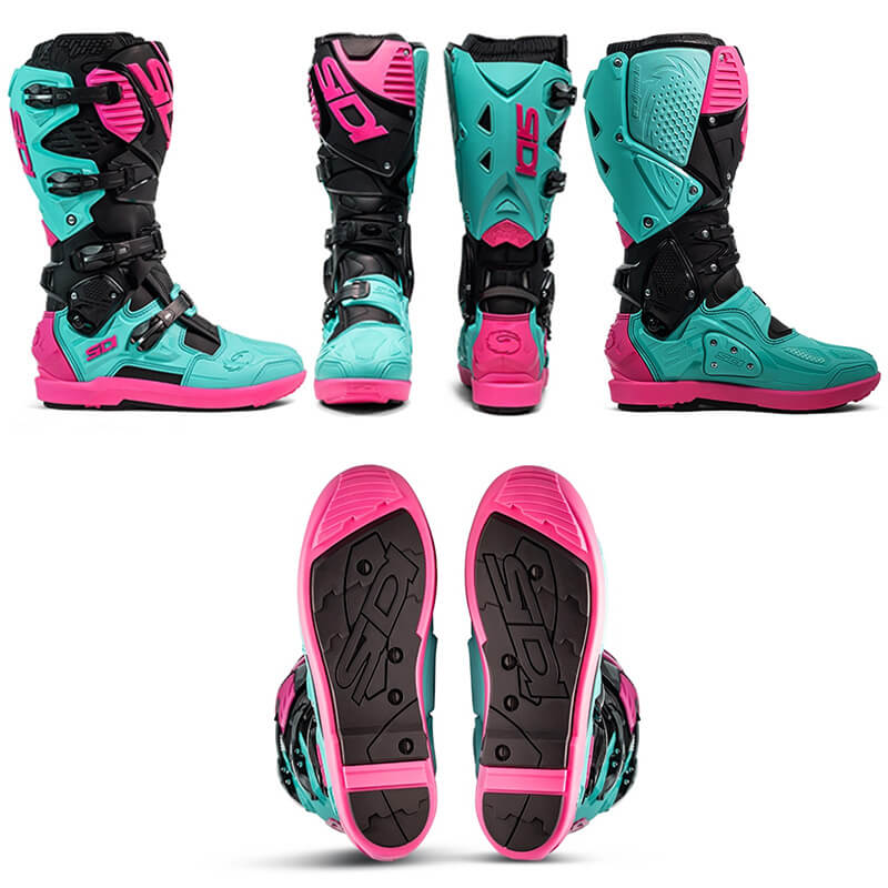 bottes sidi crossfire 3 srs bleu rose 2025 cross