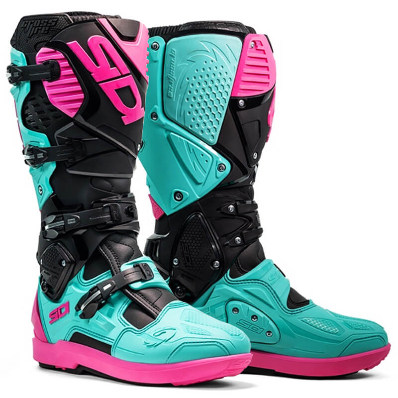 bottes sidi crossfire 3 srs bleu rose 2025