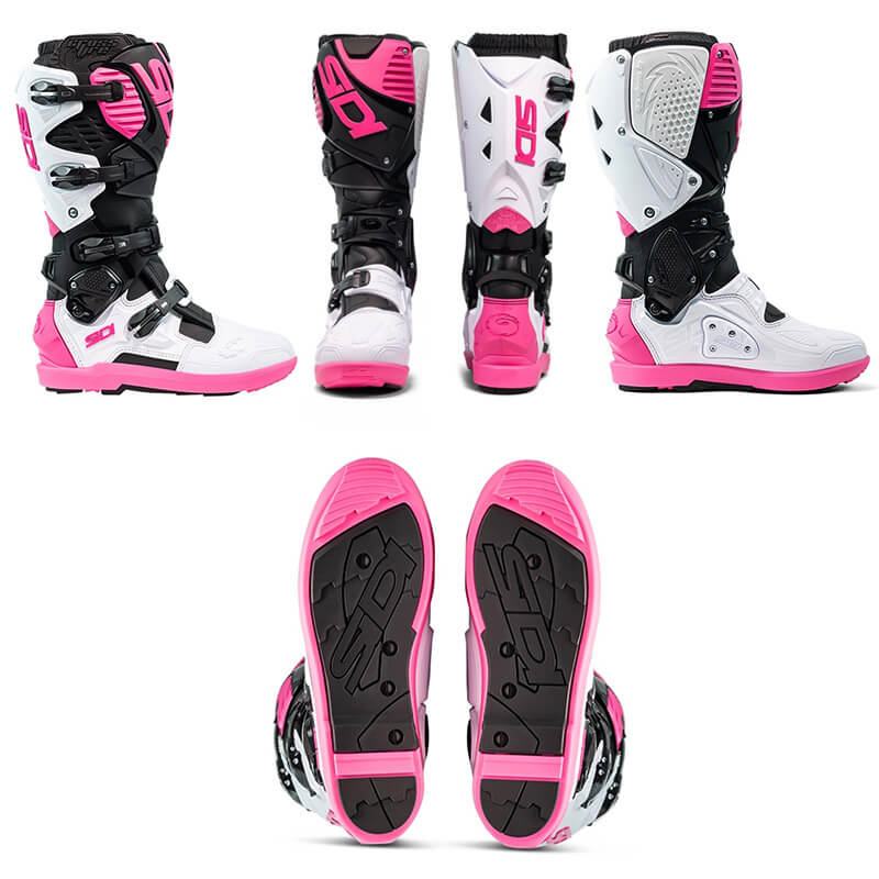 bottes sidi crossfire 3 srs rose blanc 2025 cross