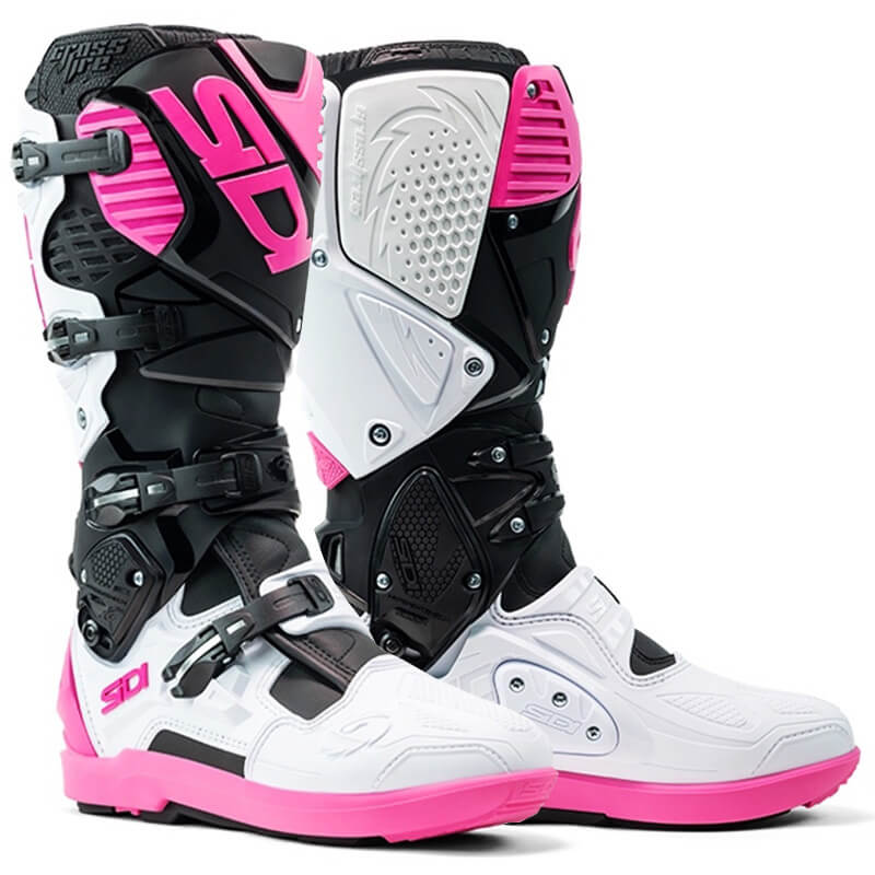 bottes sidi crossfire 3 srs rose blanc 2025