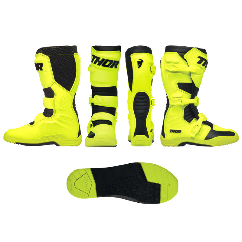 bottes thor mx blitz xr jaune fluo 2024 cross