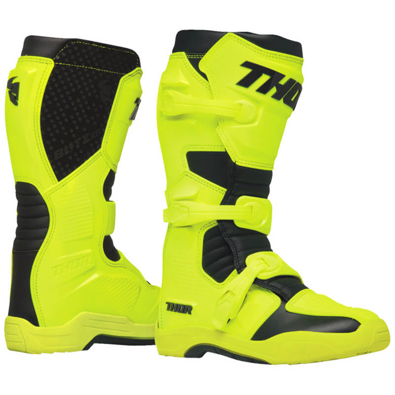 bottes thor mx blitz xr jaune fluo 2024