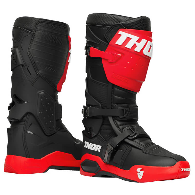 bottes thor mx radial noir rouge 2023