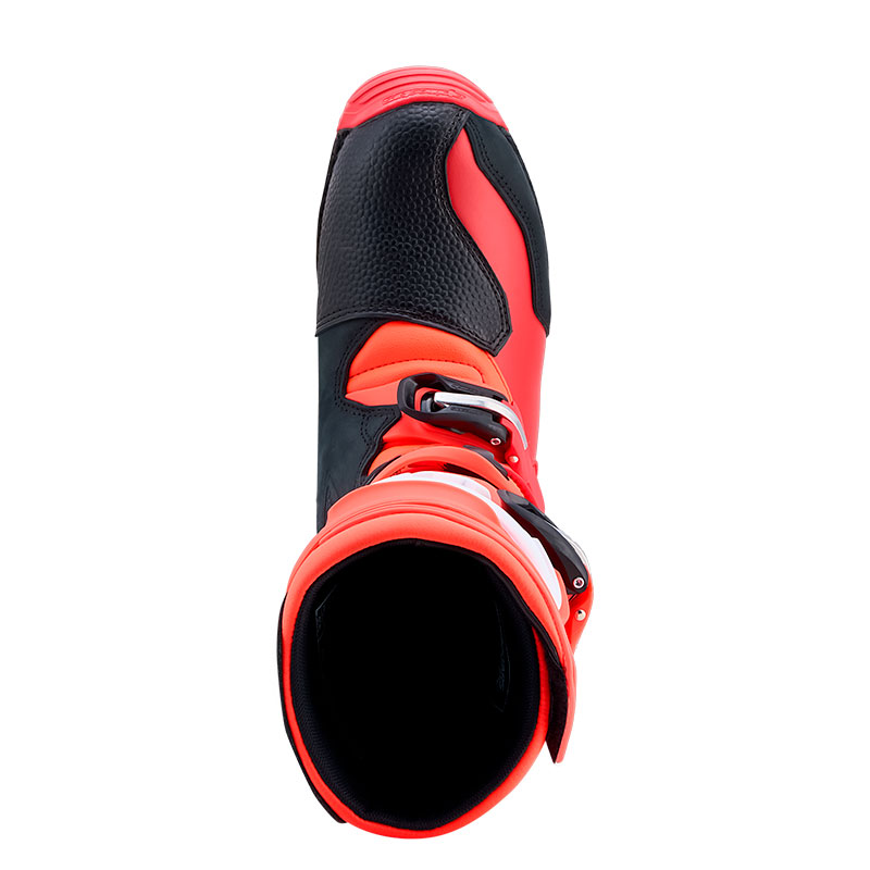 botttes tech t moto alpiestar  rouge orange noir blanc haut