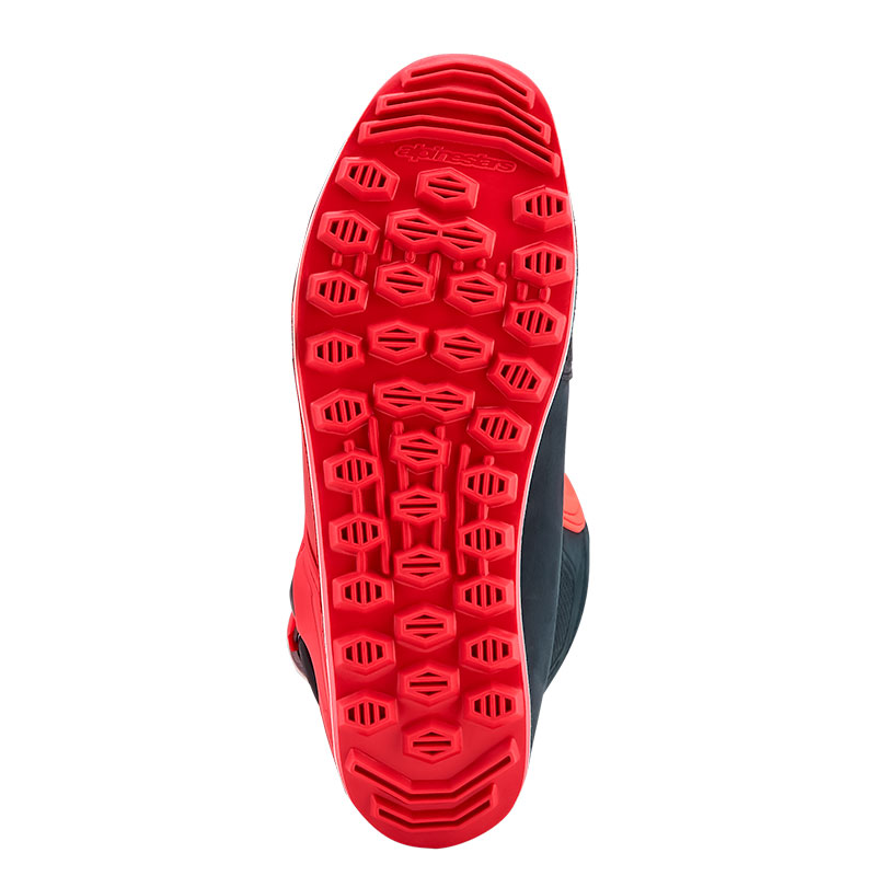 botttes tech t moto alpiestar  rouge orange noir blancl semelle