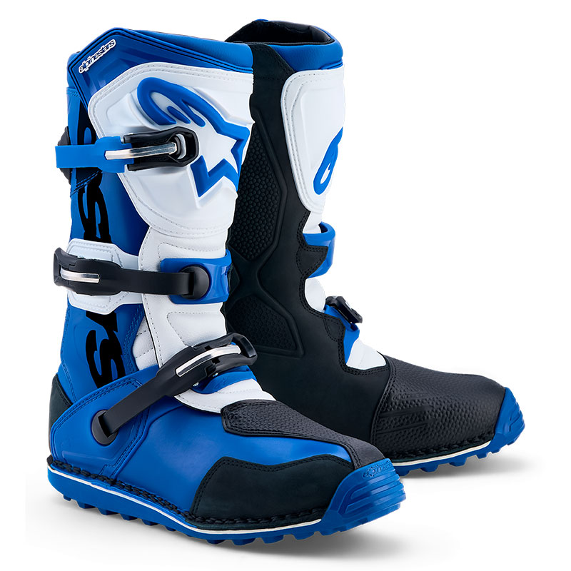 botttes tech t moto alpiestar bleu noir blanc x2