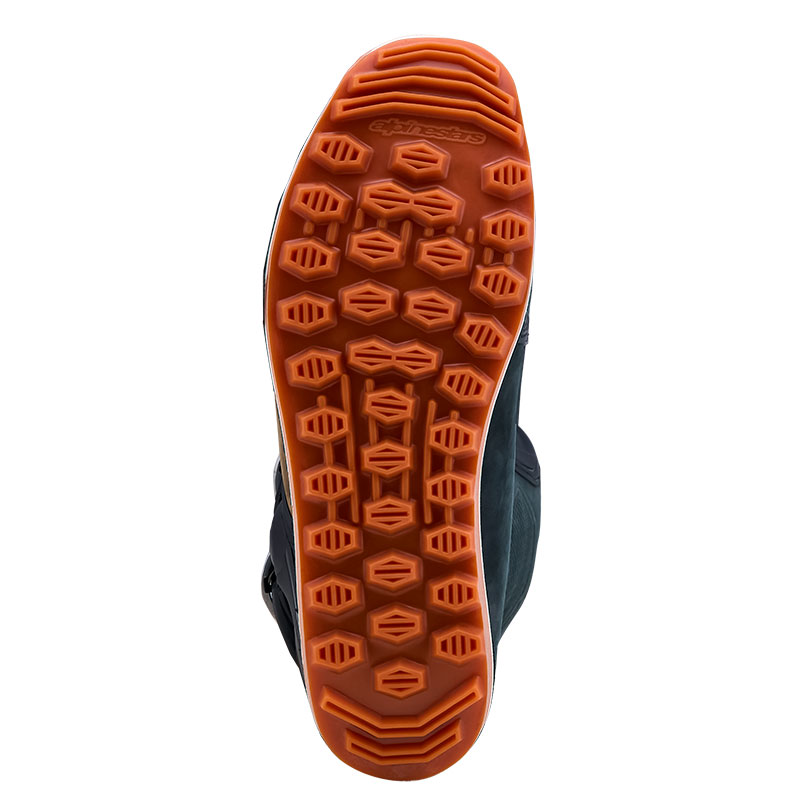botttes tech t moto alpiestar marron noir camel semelle