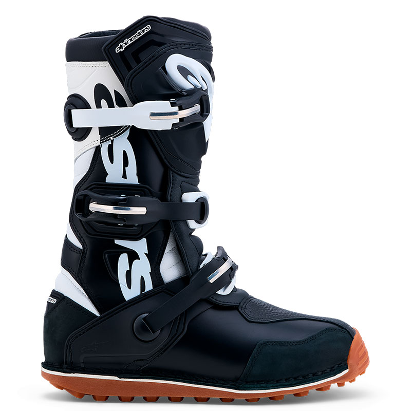 botttes tech t moto alpiestar noir blanc camel profil2