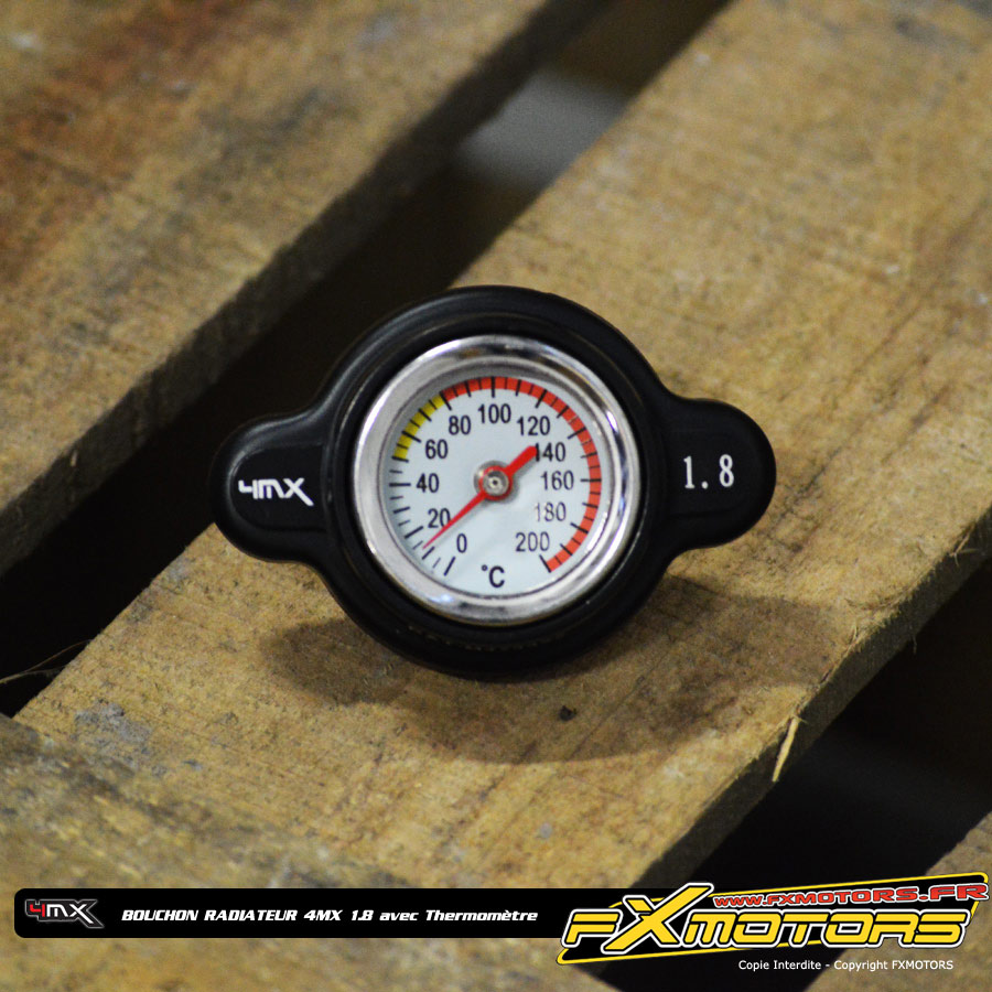 bouchons radiateurs motocross 4mx thermometre noir