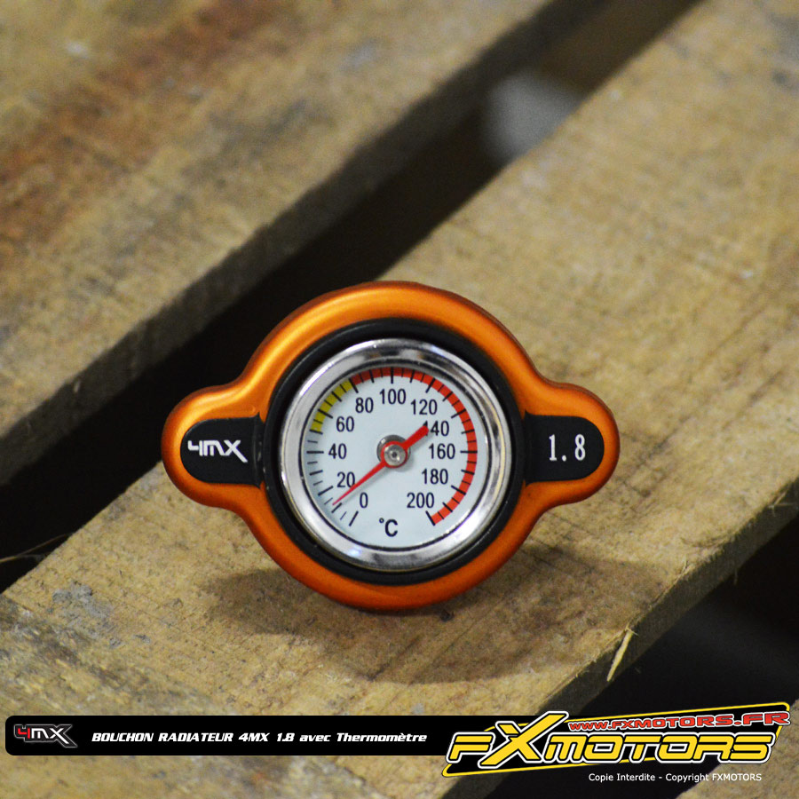 bouchons radiateurs motocross 4mx thermometre orange ktm