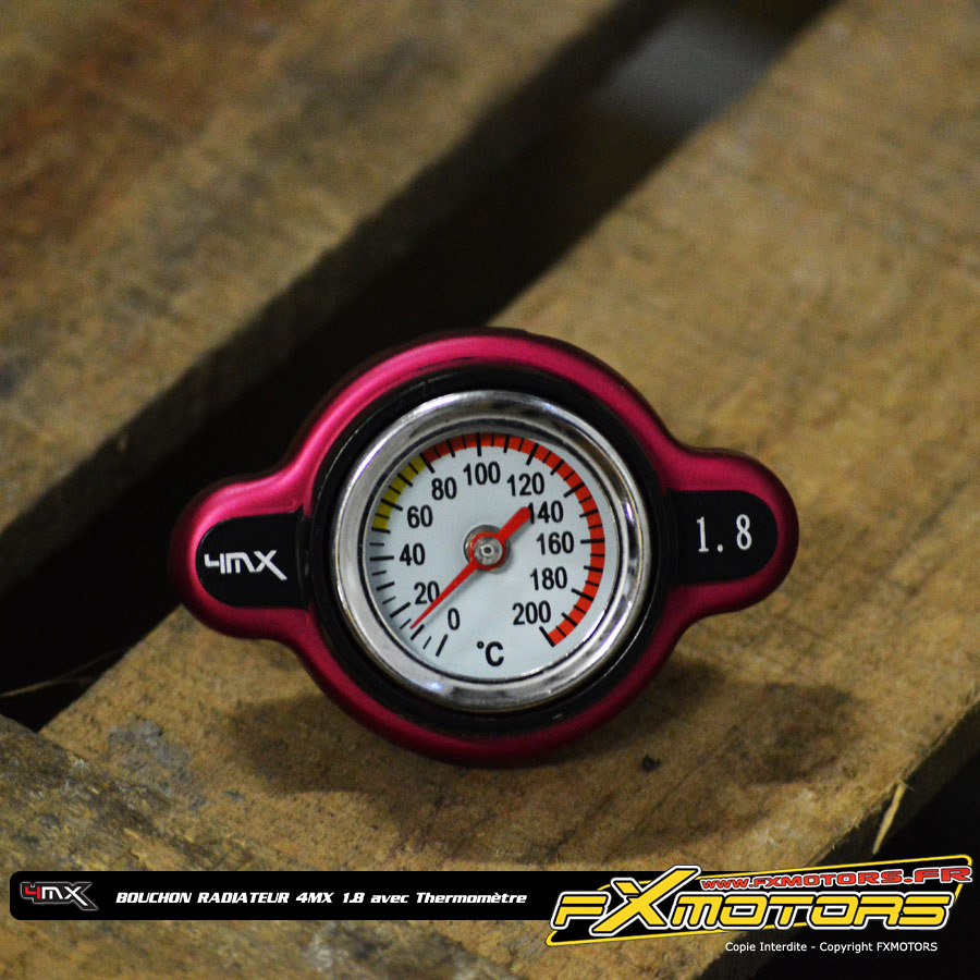 bouchons radiateurs motocross 4mx thermometre rouge