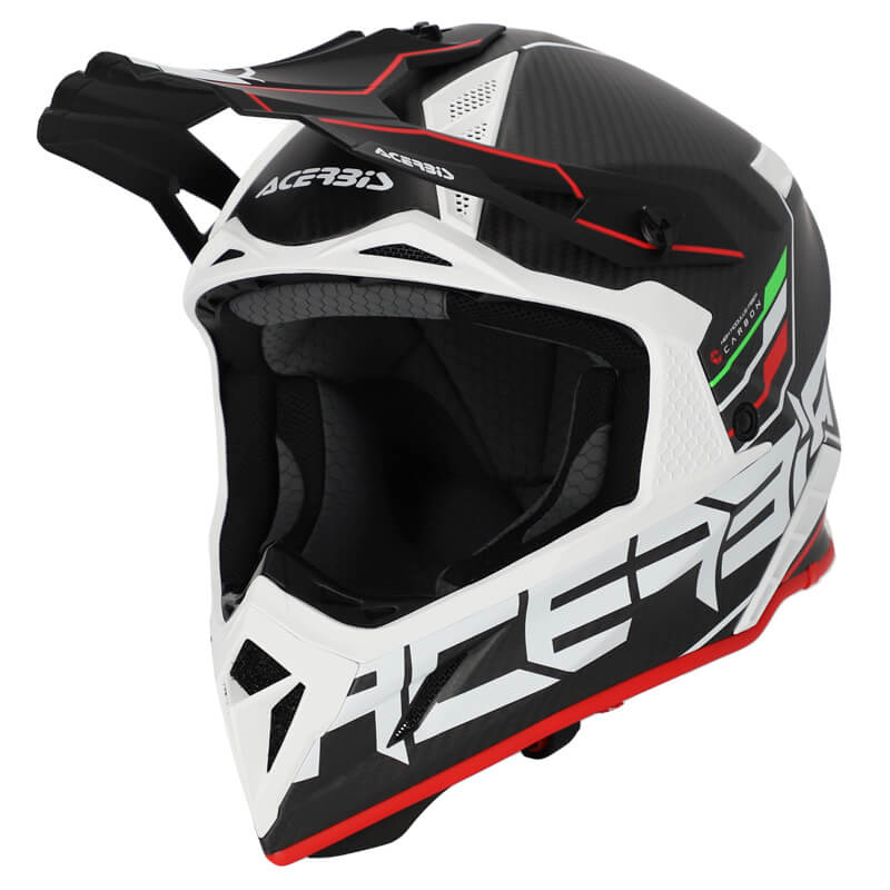 casque acerbis impact steel carbon 22 06 noir rouge 2023