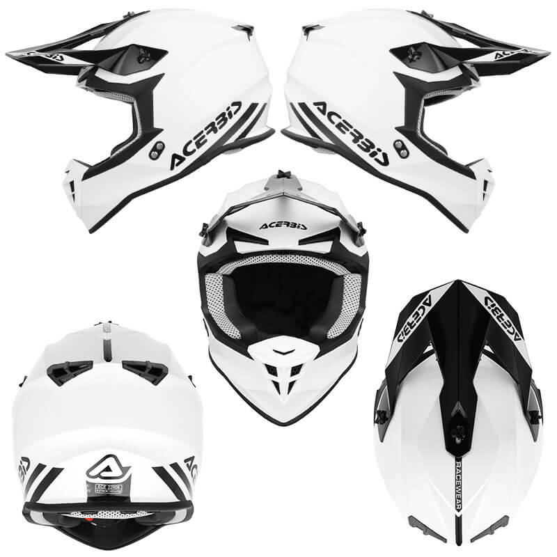 casque acerbis linear color blanc 2025 enduro