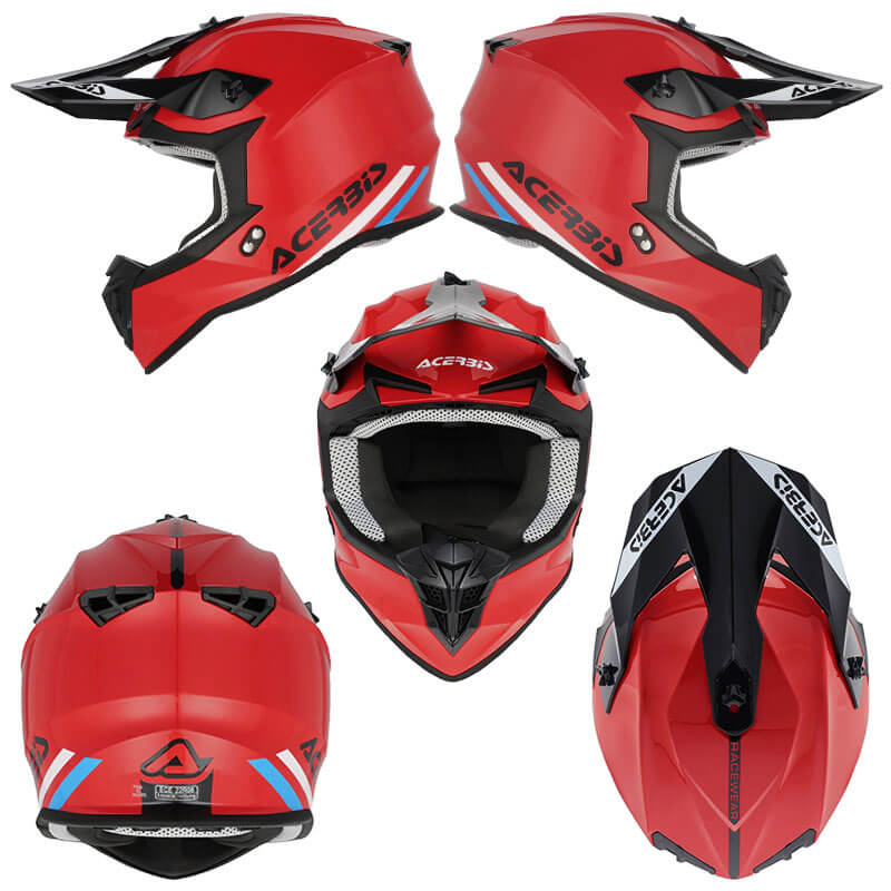 casque acerbis linear color rouge 2025 enduro