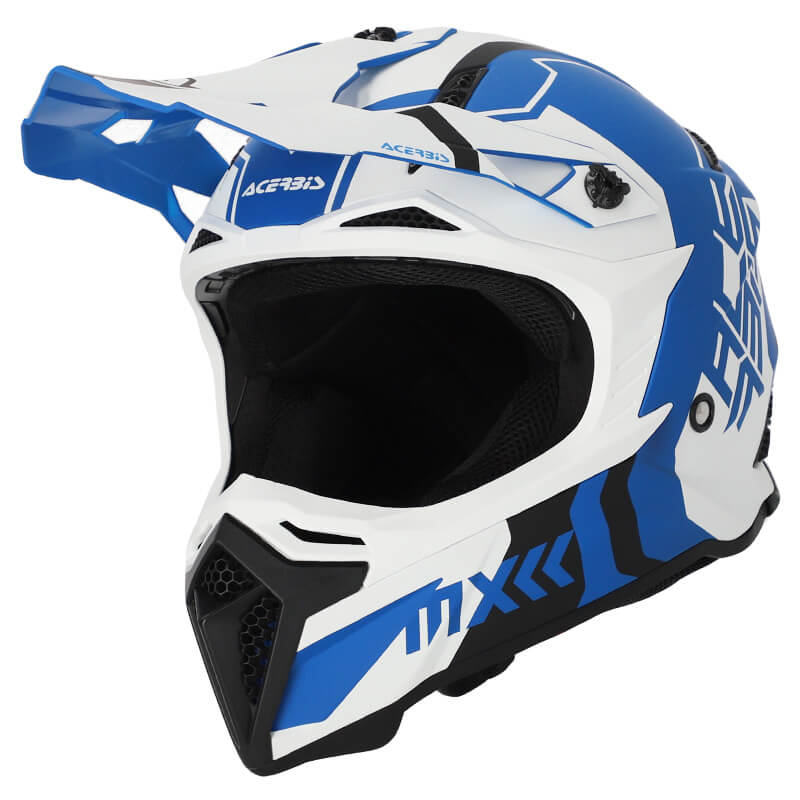 casque acerbis profile 5 22 06 bleu blanc 2023 cross