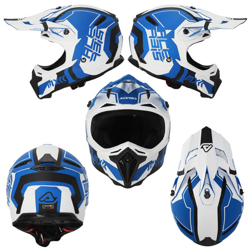 casque acerbis profile 5 22 06 bleu blanc 2023 enduro