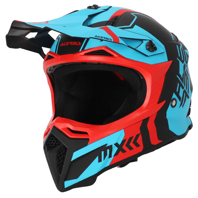 casque acerbis profile 5 22 06 bleu rouge 2023 cross