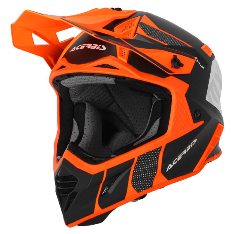 casque acerbis x track 22 06 noir orange fluo 2023 cross