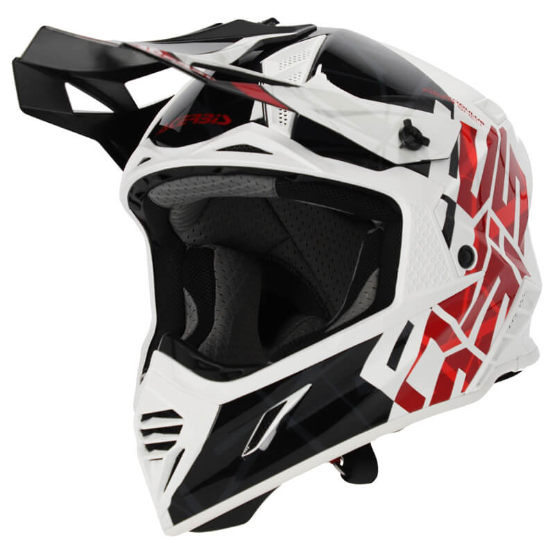 casque acerbis x track brillant noir blanc 2024 cross