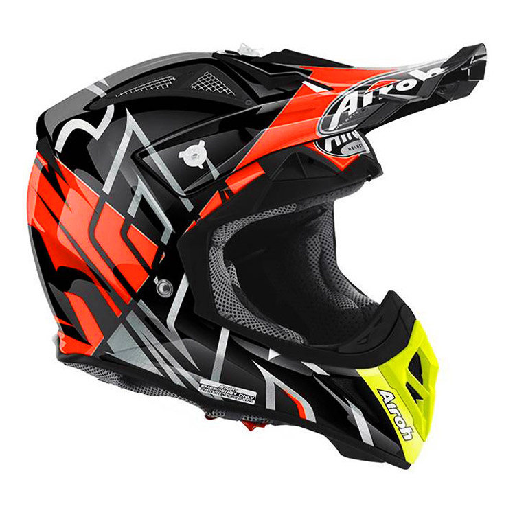 Casque Cross Airoh Aviator 22 Styling Orange Brillant Fx Motors