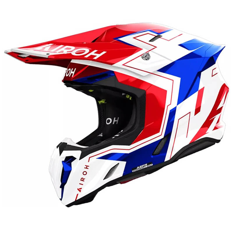 casque airoh dizzy bleu blanc rouge 2025