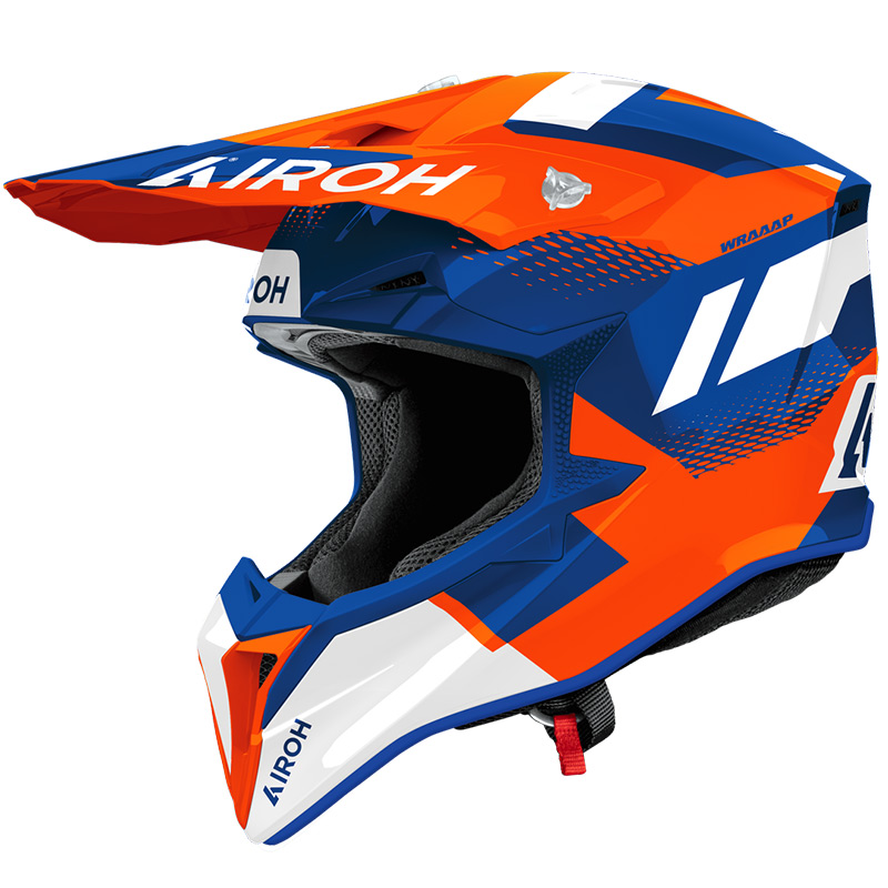 casque airoh wraaap vision bleu orange