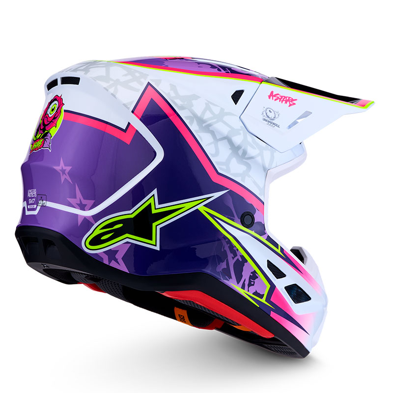 casque alpinestar s m7 blaster helmet violet blanc rose cote3
