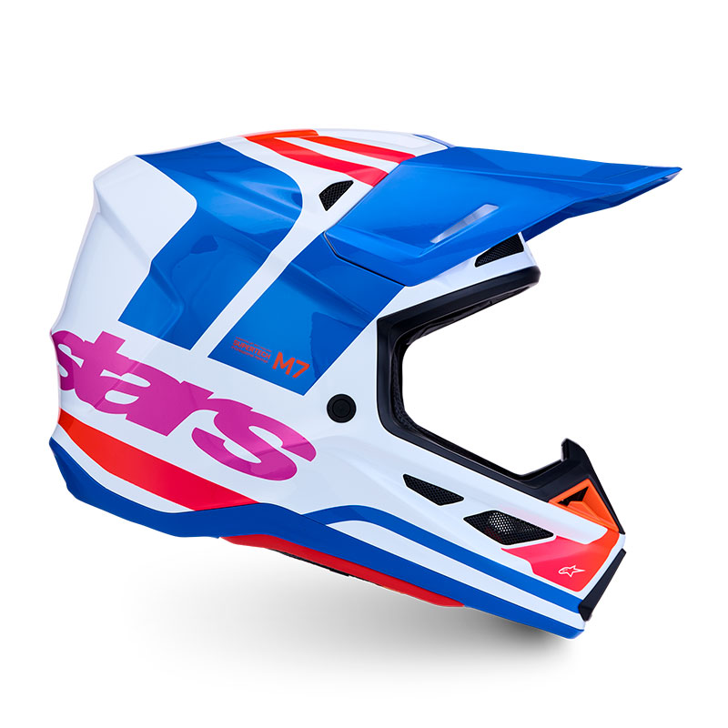 casque alpinestar s m7 core helmet rouge blanc bleu rose cote4