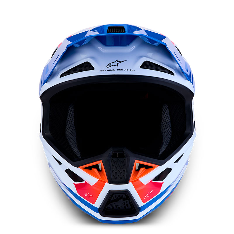 casque alpinestar s m7 core helmet rouge blanc bleu rose face