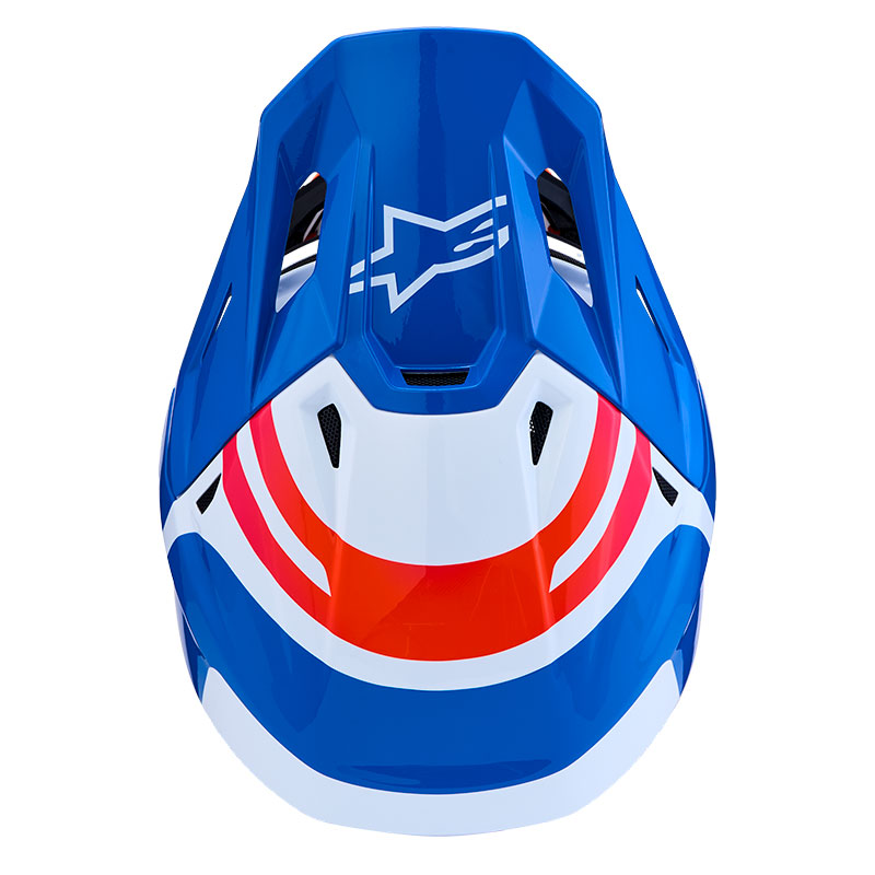 casque alpinestar s m7 core helmet rouge blanc bleu rose haut