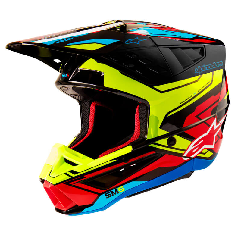 casque alpinestars sm5 action2 2024 noir mx