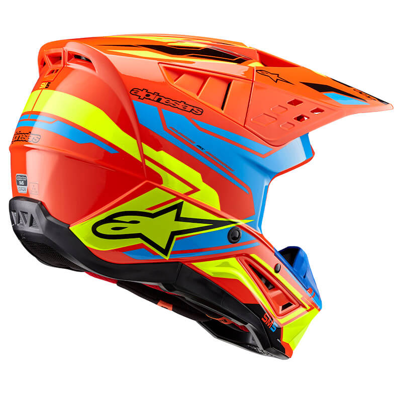 casque alpinestars sm5 action2 2024 orange motocross